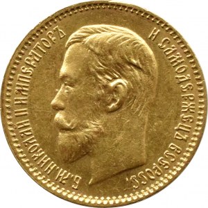 Rosja, Mikołaj II, 5 rubli 1903 AP, Petersburg, bardzo ładny