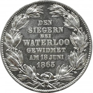 Niemcy, Hannover, Georg V, talar 1865 B, Hannover, 50-lecie bitwy pod Waterloo