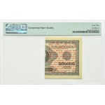 Poland, Second Republic, pass ticket 1 penny 1924, left half, BD❉ series, PMG 63 EPQ