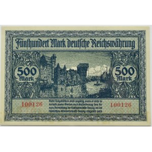 Wolne Miasto Gdańsk, 500 marek 1922, PMG 65 EPQ