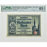 Free City of Gdansk, 500 marks 1922, PMG 65 EPQ