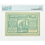 Wolne Miasto Gdańsk, 50000 marek 1923 numeracja pięciocyfrowa z ❉, PMG 63