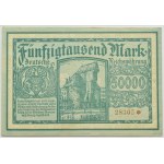 Wolne Miasto Gdańsk, 50000 marek 1923 numeracja pięciocyfrowa z ❉, PMG 63