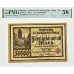 Wolne Miasto Gdańsk, 50000 marek 1923 numeracja sześciocyfrowa, PMG 58