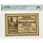 Free City of Gdansk, 50000 marks 1923 numbering in six digits, PMG 58