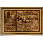 Wolne Miasto Gdańsk, 50000 marek 1923 numeracja sześciocyfrowa, PMG 58