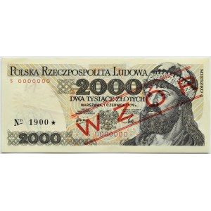 Poland, People's Republic of Poland, Mieszko I, 2000 gold 1979, series S - MODEL No 1900, Warsaw, UNC