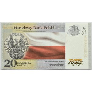 Poland, Józef Piłsudski, 20 zloty 2018, Warsaw, UNC, RADAR