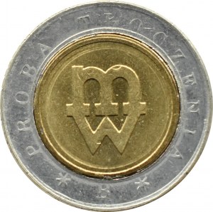 Poland, III RP, stamping sample 5 zloty 1994, Warsaw, UNC
