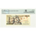 Polska, PRL, Mieszko I, 2000 złotych 1979, WZÓR No 2240, seria S, Warszawa, PMG 66 EPQ
