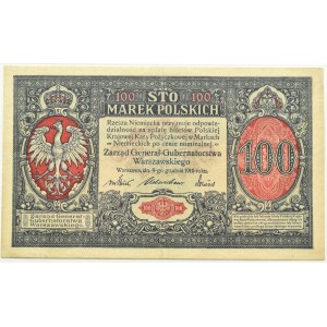 Generalne Gubernatorstwo, 100 marek 1916, Generał, seria A, Warszawa, PMG 30