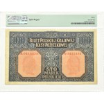 Generalne Gubernatorstwo, 100 marek 1916, Generał, seria A, Warszawa, PMG 30