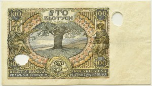 Poland, Second Republic, 100 zloty 1932, series AA, PERFORACJA, Krakow, PMG 45