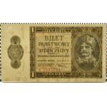 Polska, II RP, B. Chrobry, 1 złoty 1938, seria K, Warszawa, UNC, BARDZO RZADKIE