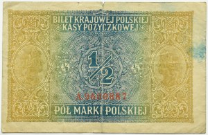General Government, 1/2 mark 1916 
