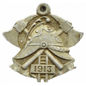 Zabór Rosyjski, żeton strażacki z 1913 roku, Warszawa