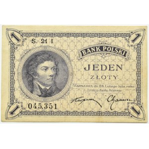 Polska, II RP, 1 złoty 1919 S.21 I, T. Kościuszko, UNC