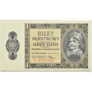 Polska, II RP, B. Chrobry, 1 złoty 1938, seria IG, PMG64