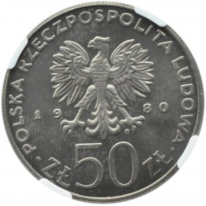 Polska, PRL, Bolesław Chrobry, 50 złotych 1980, NGC MS66