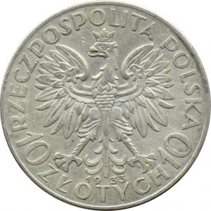 Poland, Second Republic, Head of a Woman, 10 zloty 1933, Warsaw