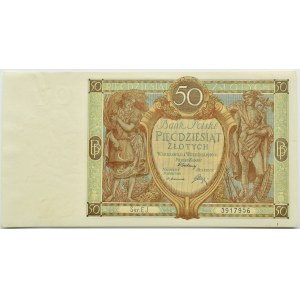 Polska, II RP, 50 złotych 1929, seria EJ., Warszawa, UNC-