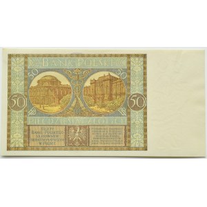 Polska, II RP, 50 złotych 1929, seria EJ., Warszawa, UNC-