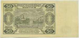 Poland, RP, 50 zloty 1948, BI series, Warsaw