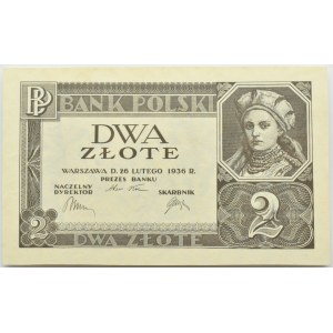 Polska, II RP, 2 złote 1936, bez serii i numeracji, Warszawa, PCG 55
