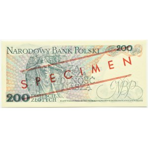 Polska, PRL, J. Dąbrowski, 200 złotych 1979, seria AS0000000 - WZÓR No.427, Warszawa, UNC