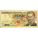 Polska, PRL, J. Dąbrowski, 200 złotych 1979, seria AS0000000 - WZÓR No.427, Warszawa, UNC