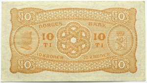 Norway, 10 kroner 1942, series A