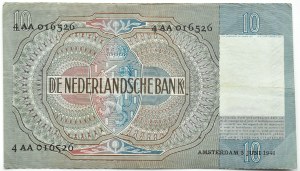 Netherlands, 10 guilders 1940, series 4AA, Amsterdam