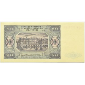 Polska, RP, 20 złotych 1948, seria GW, Warszawa, PMG 67 EPQ