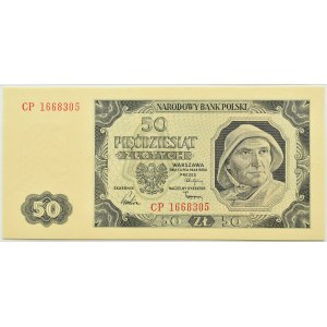 Polska, RP, 50 złotych 1948, seria CP, Warszawa, PMG 66 EPQ