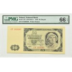 Polska, RP, 50 złotych 1948, seria CP, Warszawa, PMG 66 EPQ