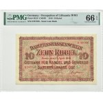 Poland/Germany, Poznań 10 rubles 1916 OST, series E, PMG 66 EPQ