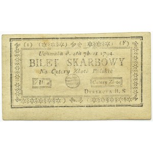 Insurekcja Kościuszkowska, 4 złote 1794, 1 seria F