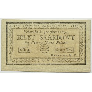 Insurekcja Kościuszkowska, 4 złote 1794, 1 seria Q