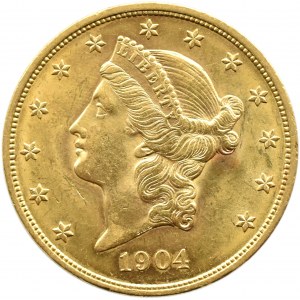 USA, Liberty Head, 20 dolarów 1904, Filadelfia