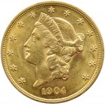 USA, Freiheitskopf, $20 1904, Philadelphia