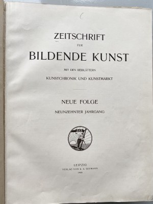 John Jack Vries Lauder, Zeitschrift fur Bildende Kunst mit den Beiblattern Kunstchronik und Kunstmarkt. 1908 r.