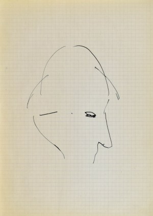 Jerzy PANEK (1918-2001), Głowa ukazana z prawego profilu, 1963