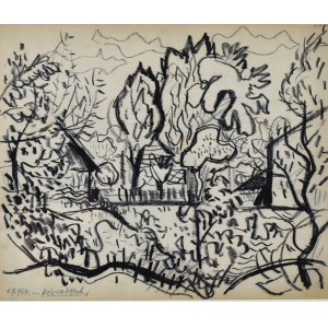 Kazimierz PODSADECKI (1904-1970), Landscape with Trees - Park, 1964