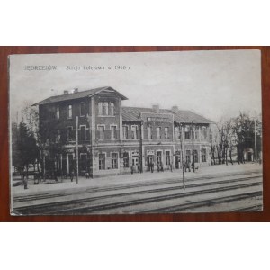 Jędrzejów.Stacja kolejowa w 1916 r.