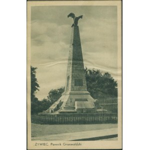 Żywiec - Pomnik Grunwaldzki, Nakł. St. Zacharias, Żywiec, druk oliwk., ok. 1920.,