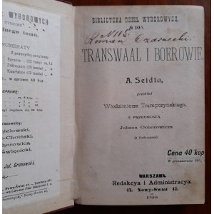 Seidla, Transwaal i Boerowie, Warszawa 1899 r.