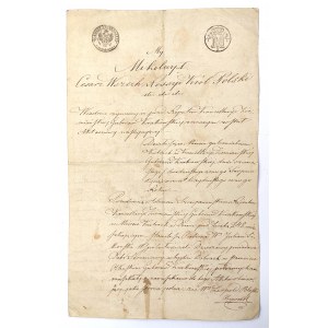 Raszków bei Jędrzejów, Vertrag über den Verkauf von Ländereien, 1838.