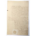 Małogoszcz, Smlouva o prodeji pole a louky, 1865.