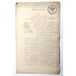 Makoszyn, contract for sale of agricultural settlement, 1870.