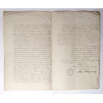Makoszyn, contract for sale of agricultural settlement, 1870.